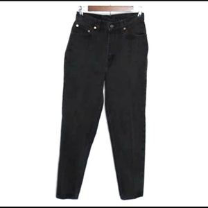 High-Rise Vintage Levi’s, Black, 100% Cotton